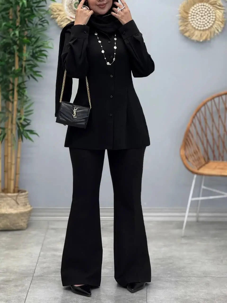 3408-شومیز کرپ تیفانی